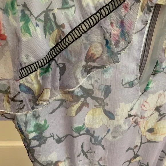 Floral Lavender Karina Grimaldi Romper - Picture 6 of 7